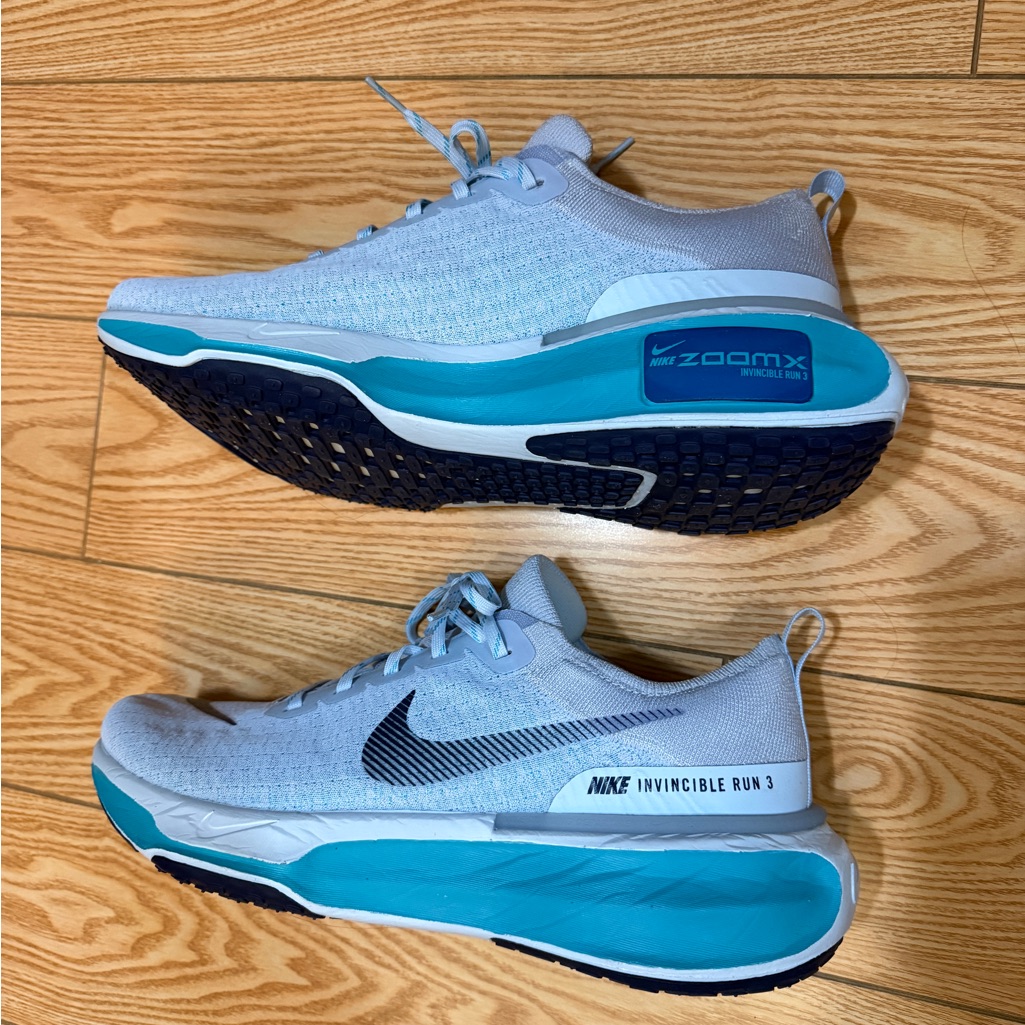 Nike Invincible Run 3 Men's Shoes - Light Gray And Teal